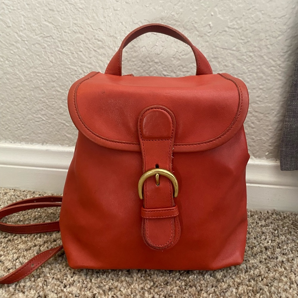 COACH | Vintage Red Leather Backpack made in the usa